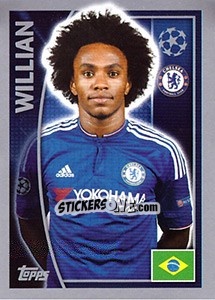 Sticker Willian - UEFA Champions League 2015-2016 n. 457 - Topps