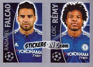 Sticker Radamel Falcao / Loïc Rémy - UEFA Champions League 2015-2016 n. 463 - Topps