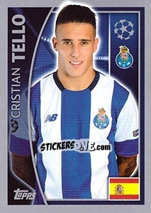 Sticker Cristian Tello - UEFA Champions League 2015-2016 n. 475 - Topps