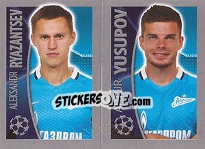 Sticker Aleksandr Ryazantsev / Artur Yusupov - UEFA Champions League 2015-2016 n. 535 - Topps