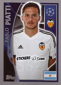 Sticker Pablo Piatti - UEFA Champions League 2015-2016 n. 562 - Topps