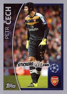 Sticker Petr Cech - UEFA Champions League 2015-2016 n. 572 - Topps