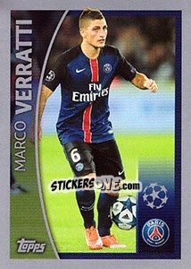 Sticker Marco Verratti - UEFA Champions League 2015-2016 n. 580 - Topps