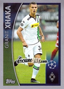 Sticker Granit Xhaka - UEFA Champions League 2015-2016 n. 582 - Topps