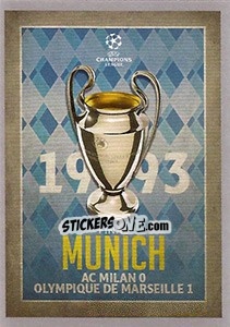 Sticker UEFA Champions League Final 1992-93 - UEFA Champions League 2015-2016 - Topps