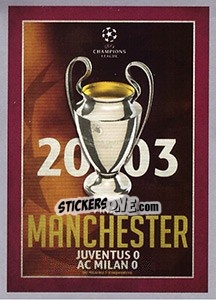 Sticker UEFA Champions League Final 2002-03