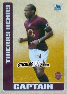 Sticker Thierry Henry (Captain) - Premier League Inglese 2005-2006 n. 5 - Merlin