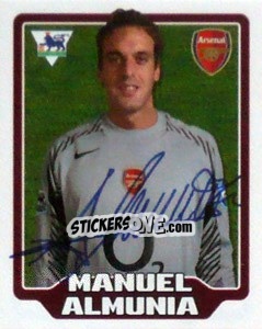 Figurina Manuel Almunia - Premier League Inglese 2005-2006 - Merlin