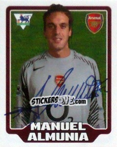 Cromo Manuel Almunia - Premier League Inglese 2005-2006 n. 8 - Merlin
