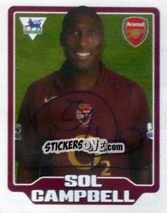 Sticker Sol Campbell - Premier League Inglese 2005-2006 n. 10 - Merlin