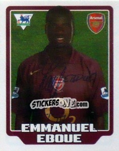 Sticker Emmanuel Eboue - Premier League Inglese 2005-2006 n. 14 - Merlin
