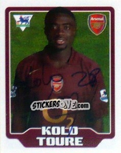 Sticker Kolo Toure - Premier League Inglese 2005-2006 n. 17 - Merlin