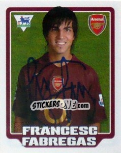 Sticker Francesc Fabregas - Premier League Inglese 2005-2006 n. 18 - Merlin