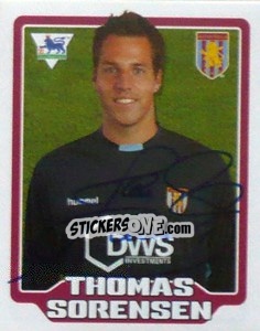 Sticker Thomas Sorensen - Premier League Inglese 2005-2006 - Merlin