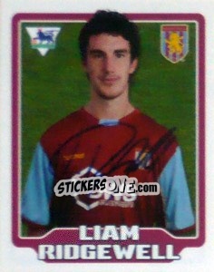 Figurina Liam Ridgewell - Premier League Inglese 2005-2006 - Merlin