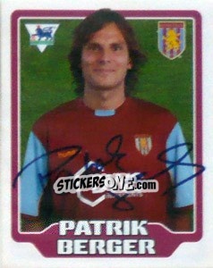 Figurina Patrik Berger - Premier League Inglese 2005-2006 - Merlin