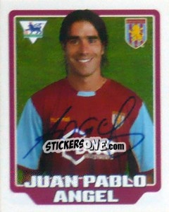 Sticker Juan Pablo Angel - Premier League Inglese 2005-2006 n. 51 - Merlin