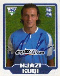 Figurina Njazi Kuqi - Premier League Inglese 2005-2006 - Merlin