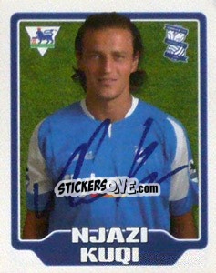 Figurina Njazi Kuqi - Premier League Inglese 2005-2006 n. 79 - Merlin