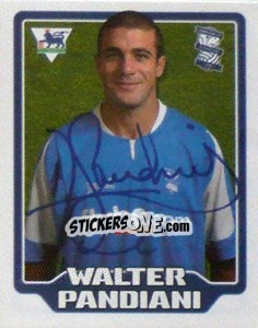 Sticker Walter Pandiani - Premier League Inglese 2005-2006 n. 80 - Merlin