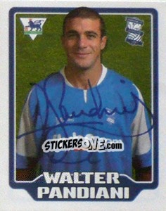 Figurina Walter Pandiani - Premier League Inglese 2005-2006 - Merlin