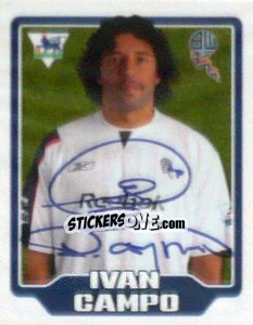 Sticker Ivan Campo - Premier League Inglese 2005-2006 n. 118 - Merlin