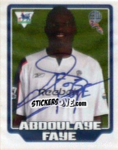 Figurina Abdoulaye Faye - Premier League Inglese 2005-2006 - Merlin