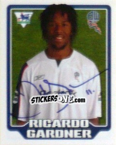 Cromo Ricardo Gardner - Premier League Inglese 2005-2006 n. 121 - Merlin