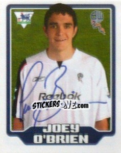 Sticker Joey O'Brien - Premier League Inglese 2005-2006 n. 124 - Merlin