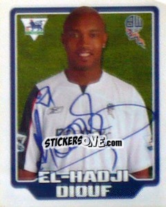 Cromo El-Hadji Diouf - Premier League Inglese 2005-2006 - Merlin