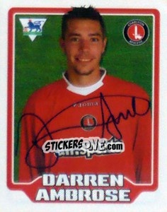 Sticker Darren Ambrose - Premier League Inglese 2005-2006 - Merlin