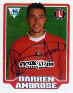 Sticker Darren Ambrose - Premier League Inglese 2005-2006 n. 147 - Merlin