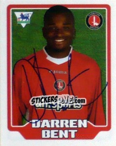 Sticker Darren Bent - Premier League Inglese 2005-2006 n. 156 - Merlin