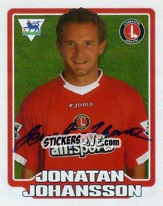 Sticker Jonatan Johansson - Premier League Inglese 2005-2006 n. 158 - Merlin