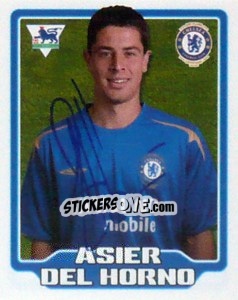 Figurina Asier Del Horno - Premier League Inglese 2005-2006 n. 168 - Merlin
