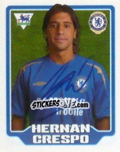 Sticker Hernan Crespo - Premier League Inglese 2005-2006 n. 182 - Merlin