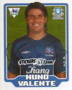 Figurina Nuno Valente - Premier League Inglese 2005-2006 - Merlin
