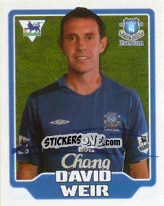 Cromo David Weir - Premier League Inglese 2005-2006 - Merlin