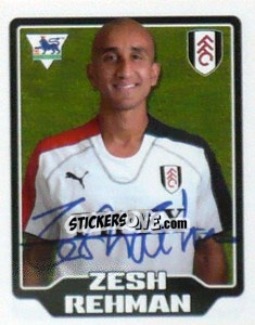 Figurina Zesh Rehman - Premier League Inglese 2005-2006 - Merlin