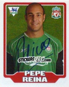 Figurina Pepe Reina - Premier League Inglese 2005-2006 - Merlin