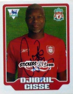 Cromo Djibril Cisse - Premier League Inglese 2005-2006 - Merlin