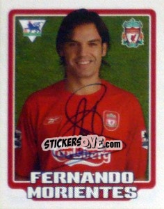 Sticker Fernando Morientes - Premier League Inglese 2005-2006 n. 261 - Merlin
