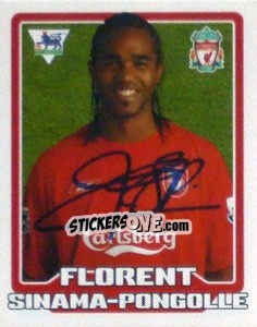 Cromo Florent Sinama-Pongolle - Premier League Inglese 2005-2006 - Merlin