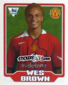 Cromo Wes Brown - Premier League Inglese 2005-2006 n. 296 - Merlin