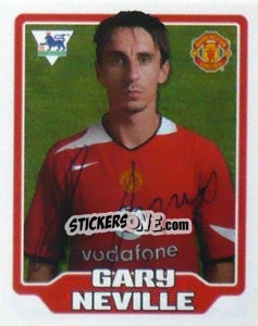 Sticker Gary Neville - Premier League Inglese 2005-2006 n. 299 - Merlin