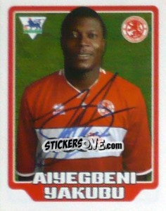 Sticker Aiyegbeni Yakubu - Premier League Inglese 2005-2006 n. 336 - Merlin