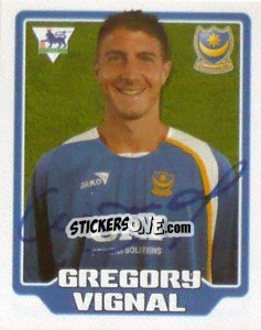 Figurina Gregory Vignal - Premier League Inglese 2005-2006 - Merlin