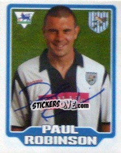 Figurina Paul Robinson - Premier League Inglese 2005-2006 - Merlin