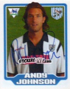 Figurina Andy Johnson - Premier League Inglese 2005-2006 - Merlin