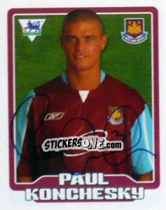Figurina Paul Konchesky - Premier League Inglese 2005-2006 - Merlin